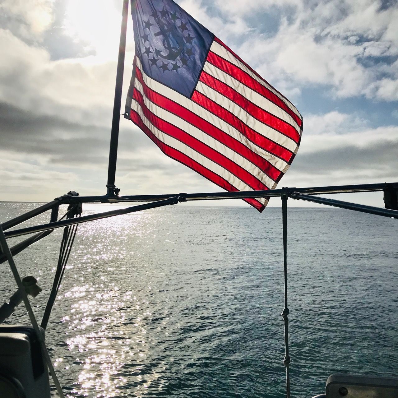 Flag off the Sailboat