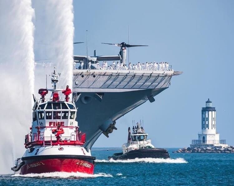 L.A. Fleet Week viewed from a Prince Charters yacht