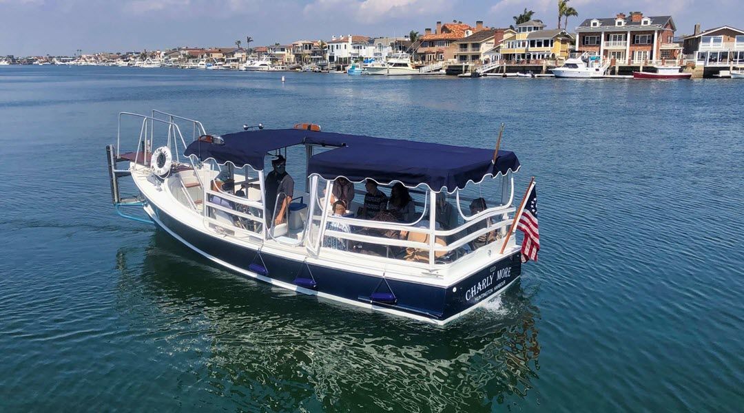 Charly More, a 26-foot private charter boat, on Huntington Harbour