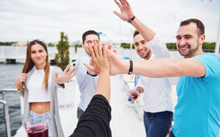 Graduation celebration on a private boat cruise