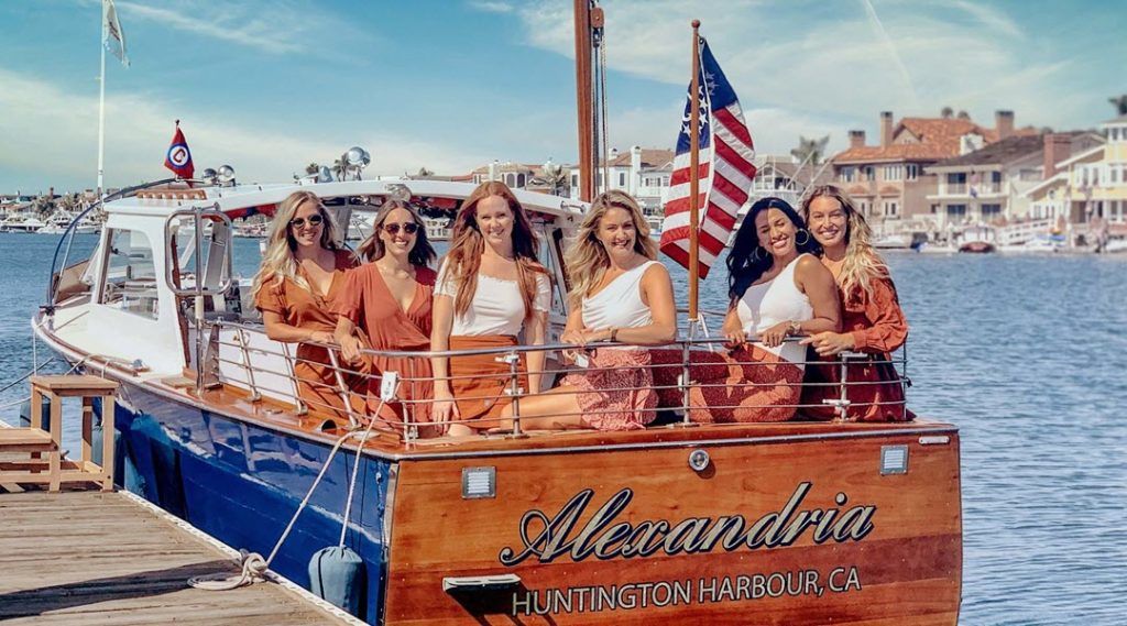 Girls day out on a classic wood boat charter